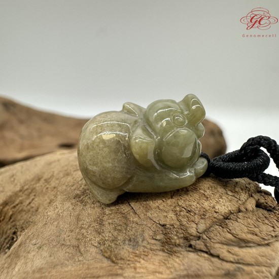 【肌容雪】天然緬甸A貨祥獸造型翡翠吊飾 編號11