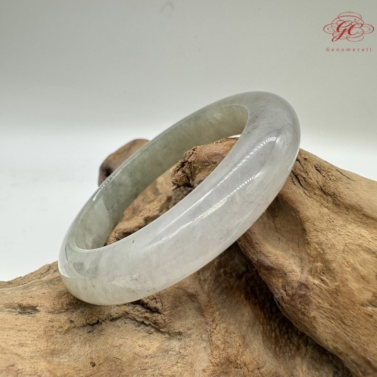 【肌容雪】天然緬甸A貨冰種綠飄花平安鐲 編號13(鐲圍54.9mm#17號) 【肌容雪】天然緬甸A貨冰種綠飄花平安鐲 編號13(鐲圍54.9mm#17號)