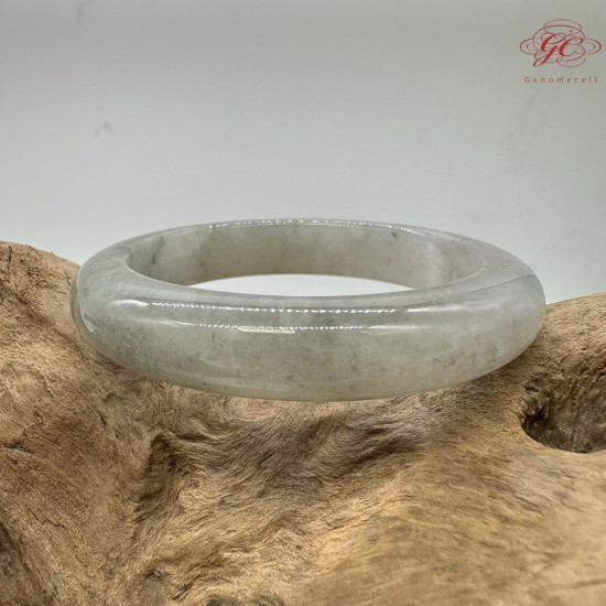 【肌容雪】天然緬甸A貨冰種綠飄花平安鐲 編號13(鐲圍54.9mm#17號) 【肌容雪】天然緬甸A貨冰種綠飄花平安鐲 編號13(鐲圍54.9mm#17號)
