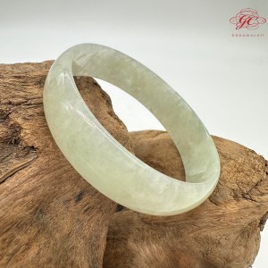 【肌容雪】天然緬甸A貨冰糖雪梨翡翠平安鐲 編號20(鐲圍52.2mm#16.5號)
