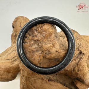 【肌容雪】天然緬甸A貨烏雞翡翠美人條手鐲 編號21(鐲圍56.4mm#17.5號)