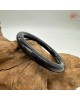 【肌容雪】天然緬甸A貨烏雞翡翠美人條手鐲 編號21(鐲圍56.4mm#17.5號)