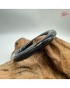 【肌容雪】天然緬甸A貨烏雞翡翠美人條手鐲 編號21(鐲圍56.4mm#17.5號)