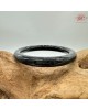 【肌容雪】天然緬甸A貨烏雞翡翠美人條手鐲 編號21(鐲圍56.4mm#17.5號)