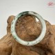 【肌容雪】天然緬甸A貨翡翠飄花平安鐲 編號23(鐲圍55.6mm#17.5號)