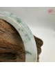 【肌容雪】天然緬甸A貨翡翠飄花平安鐲 編號23(鐲圍55.6mm#17.5號)