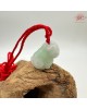 【肌容雪】天然緬甸A貨白底淺綠老虎造型翡翠吊飾 編號24
