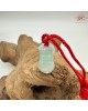 【肌容雪】天然緬甸A貨白底淺綠老虎造型翡翠吊飾 編號24