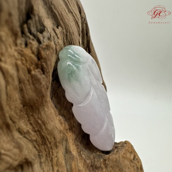 【肌容雪】天然緬甸A貨翡翠葉子造型吊墜 編號27