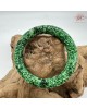 【肌容雪】天然緬甸A貨麻花翡翠刻花圓條手鐲 編號28(鐲圍57.5mm#18號) 【肌容雪】天然緬甸A貨麻花翡翠刻花圓條手鐲 編號28(鐲圍57.5mm#18號)