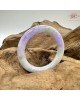 【肌容雪】天然緬甸A貨冰紫翡翠圓條手鐲 編號29(鐲圍53.8mm#17號)