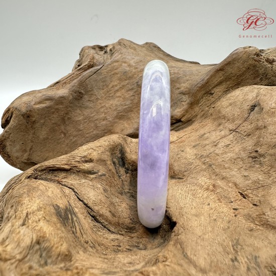 【肌容雪】天然緬甸A貨冰紫翡翠圓條手鐲 編號29(鐲圍53.8mm#17號)