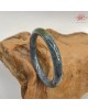 【肌容雪】天然緬甸A貨烏雞撒金翡翠圓條手鐲 編號30(鐲圍56.9mm#18號)