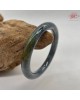 【肌容雪】天然緬甸A貨烏雞撒金翡翠圓條手鐲 編號30(鐲圍56.9mm#18號)