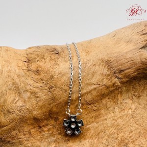 【肌容雪】天然緬甸A貨翡翠小花項鍊 編號32