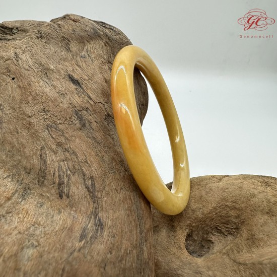 【肌容雪】天然緬甸A貨黃翡翡翠圓條手鐲 編號33(鐲圍57.2mm #18號) 【肌容雪】天然緬甸A貨黃翡翡翠圓條手鐲 編號33(鐲圍57.2mm #18號)