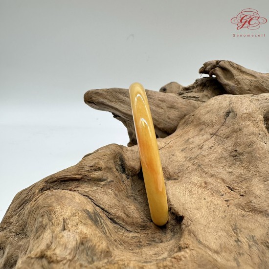 【肌容雪】天然緬甸A貨黃翡翡翠圓條手鐲 編號33(鐲圍57.2mm #18號) 【肌容雪】天然緬甸A貨黃翡翡翠圓條手鐲 編號33(鐲圍57.2mm #18號)