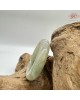 【肌容雪】天然緬甸A貨湖水綠飄花翡翠平安鐲 編號37(鐲圍54.7mm#17號)