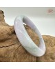 【肌容雪】天然緬甸A貨紫羅蘭翡翠平安鐲 編號38(鐲圍58.4mm#18.5)