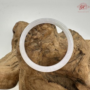 【肌容雪】天然緬甸A貨透白淺紫翡翠叮噹鐲 編號39(鐲圍55.2mm#17.5號)
