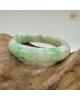 【肌容雪】天然緬甸A貨正陽綠帶烏雞飄花翡翠平安鐲 編號45(鐲圍56.8mm#18號)