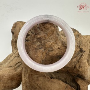 【肌容雪】天然緬甸A貨粉春烏雞翡翠平安鐲 編號48(鐲圍55.4mm#17.5號)