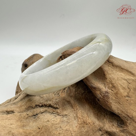 【肌容雪】緬甸天然A貨飄花翡翠平安鐲 編號50(鐲圍62.4mm#19.5號) 【肌容雪】緬甸天然A貨飄花翡翠平安鐲 編號50(鐲圍62.4mm#19.5號)