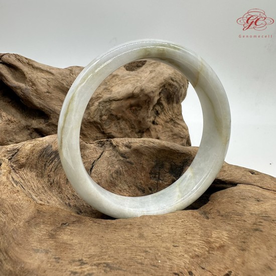 【肌容雪】緬甸天然A貨飄花翡翠平安鐲 編號50(鐲圍62.4mm#19.5號) 【肌容雪】緬甸天然A貨飄花翡翠平安鐲 編號50(鐲圍62.4mm#19.5號)