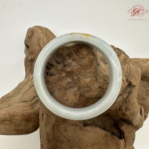 【肌容雪】天然緬甸A貨紅運當頭翡翠飄花平安鐲 編號51(鐲圍55mm#17.5號)