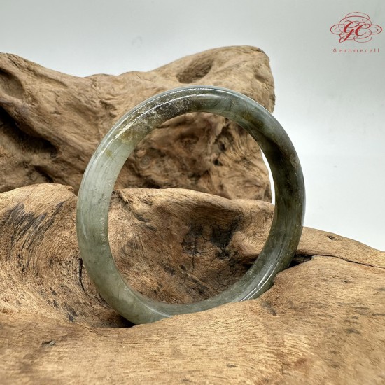 【肌容雪】天然緬甸A貨湖水綠飄花翡翠平安鐲 編號52(鐲圍56.0mm#17.5號) 【肌容雪】天然緬甸A貨湖水綠飄花翡翠平安鐲 編號52(鐲圍56.0mm#17.5號)