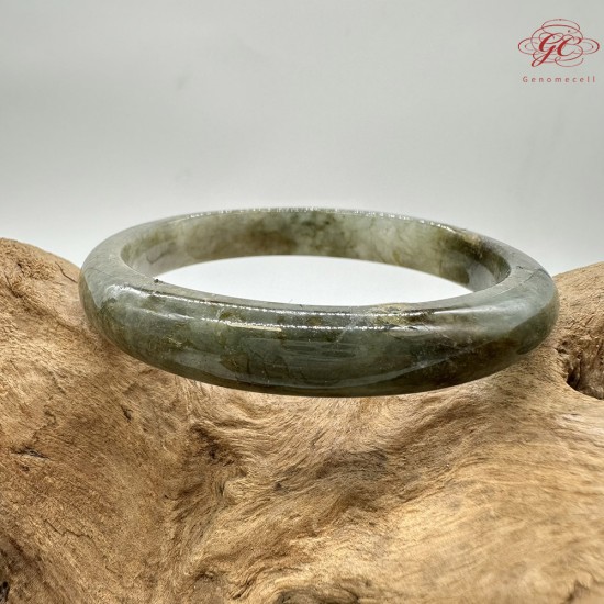 【肌容雪】天然緬甸A貨湖水綠飄花翡翠平安鐲 編號52(鐲圍56.0mm#17.5號) 【肌容雪】天然緬甸A貨湖水綠飄花翡翠平安鐲 編號52(鐲圍56.0mm#17.5號)