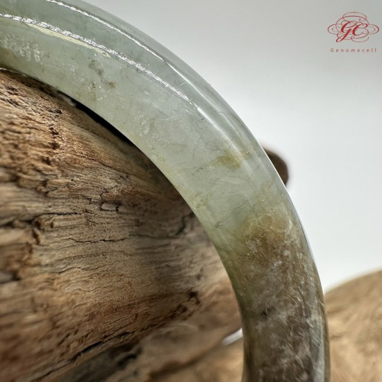 【肌容雪】天然緬甸A貨湖水綠飄花翡翠平安鐲 編號52(鐲圍56.0mm#17.5號) 【肌容雪】天然緬甸A貨湖水綠飄花翡翠平安鐲 編號52(鐲圍56.0mm#17.5號)