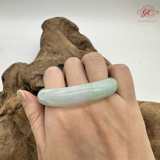 【肌容雪】天然緬甸A貨春彩飄花翡翠平安鐲 編號61(鐲圍53.0mm#16.5號) 【肌容雪】天然緬甸A貨春彩飄花翡翠平安鐲 編號61(鐲圍53.0mm#16.5號)