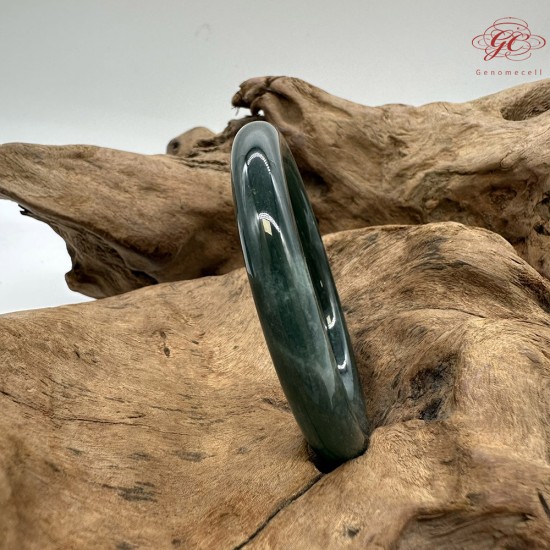 【肌容雪】天然緬甸A貨藍水翡翠圓條手鐲 編號62(鐲圍55.8mm#17.5號) 【肌容雪】天然緬甸A貨藍水翡翠圓條手鐲 編號62(鐲圍55.8mm#17.5號)