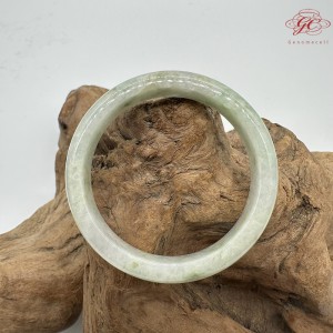 【肌容雪】天然緬甸A貨粉春飄花翡翠平安鐲 編號69(鐲圍56.7mm#18號)