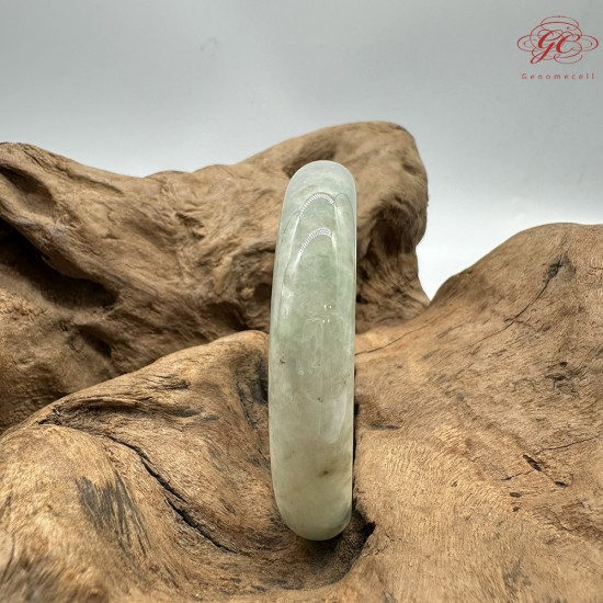 【肌容雪】天然緬甸A貨粉春飄花翡翠平安鐲 編號69(鐲圍56.7mm#18號) 【肌容雪】天然緬甸A貨粉春飄花翡翠平安鐲 編號69(鐲圍56.7mm#18號)
