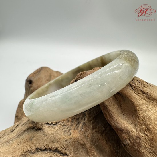 【肌容雪】天然緬甸A貨綠飄花翡翠平安鐲 編號72(鐲圍59.7mm#19號) 【肌容雪】天然緬甸A貨綠飄花翡翠平安鐲 編號72(鐲圍59.7mm#19號)