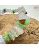 【肌容雪】天然緬甸A貨粉春多彩翡翠手串 編號74 【肌容雪】天然緬甸A貨粉春多彩翡翠手串 編號74