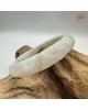 【肌容雪】天然緬甸A貨翡翠白底飄花雕刻平安鐲 編號78(鐲圍55.3mm#17.5號) 【肌容雪】天然緬甸A貨翡翠白底飄花雕刻平安鐲 編號78(鐲圍55.3mm#17.5號)