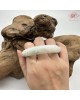 【肌容雪】天然緬甸A貨翡翠白底飄花雕刻平安鐲 編號78(鐲圍55.3mm#17.5號) 【肌容雪】天然緬甸A貨翡翠白底飄花雕刻平安鐲 編號78(鐲圍55.3mm#17.5號)