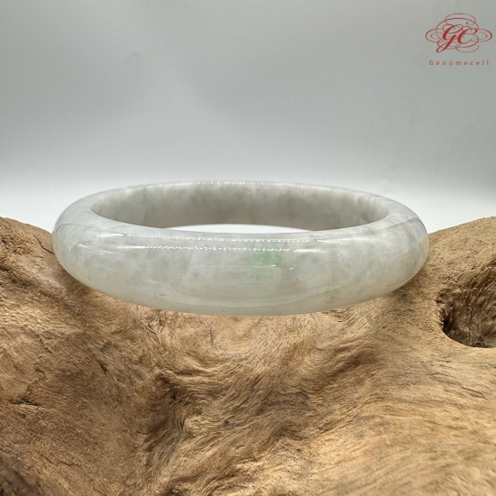【肌容雪】天然緬甸A貨翡翠粉春飄花平安鐲 編號80(鐲圍57.9mm#18號) 【肌容雪】天然緬甸A貨翡翠粉春飄花平安鐲 編號80(鐲圍57.9mm#18號)