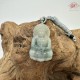 【肌容雪】天然緬甸A貨綠飄花翡翠佛陀吊墜 編號88