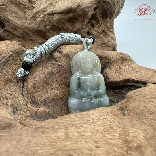 【肌容雪】天然緬甸A貨綠飄花翡翠佛陀吊墜 編號88 【肌容雪】天然緬甸A貨綠飄花翡翠佛陀吊墜 編號88