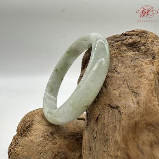 【肌容雪】天然緬甸A貨翡翠飄花平安鐲 編號91(鐲圍57.1mm#18號) 【肌容雪】天然緬甸A貨翡翠飄花平安鐲 編號91(鐲圍57.1mm#18號)