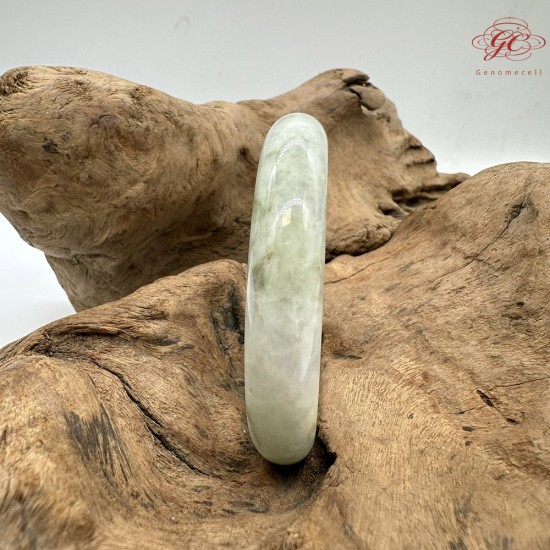 【肌容雪】天然緬甸A貨翡翠飄花平安鐲 編號91(鐲圍57.1mm#18號) 【肌容雪】天然緬甸A貨翡翠飄花平安鐲 編號91(鐲圍57.1mm#18號)