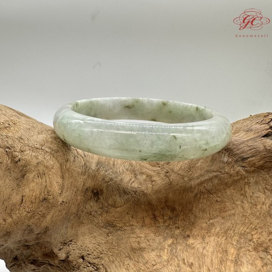 【肌容雪】天然緬甸A貨翡翠飄花平安鐲 編號91(鐲圍57.1mm#18號) 【肌容雪】天然緬甸A貨翡翠飄花平安鐲 編號91(鐲圍57.1mm#18號)