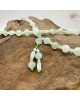 【肌容雪】天然緬甸A貨綠花翡翠四葉草造型珠串 編號92 【肌容雪】天然緬甸A貨綠花翡翠四葉草造型珠串 編號92