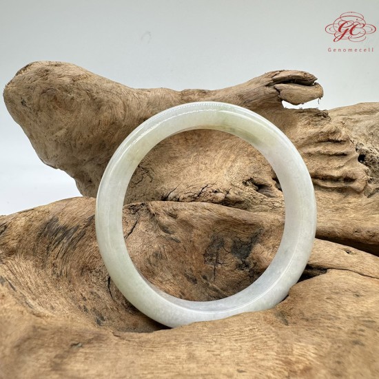 【肌容雪】天然緬甸A貨綠飄花翡翠平安鐲 編號93(鐲圍56.4mm#17.5號) 【肌容雪】天然緬甸A貨綠飄花翡翠平安鐲 編號93(鐲圍56.4mm#17.5號)