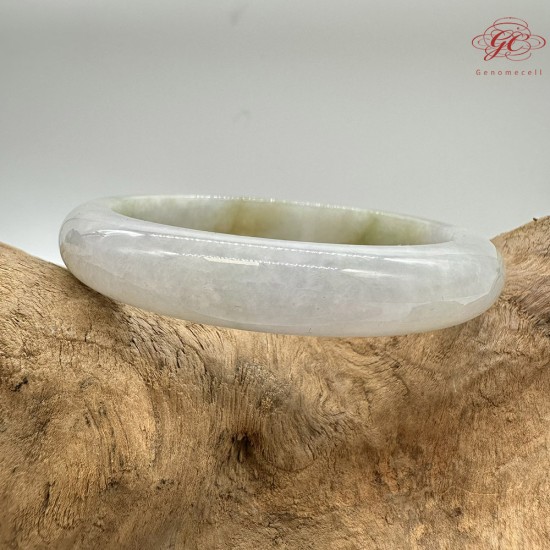 【肌容雪】天然緬甸A貨綠飄花翡翠平安鐲 編號93(鐲圍56.4mm#17.5號) 【肌容雪】天然緬甸A貨綠飄花翡翠平安鐲 編號93(鐲圍56.4mm#17.5號)