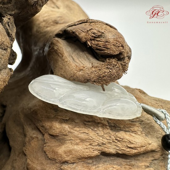 【肌容雪】天然緬甸A貨白月光翡翠葉子吊飾 編號97 【肌容雪】天然緬甸A貨白月光翡翠葉子吊飾 編號97
